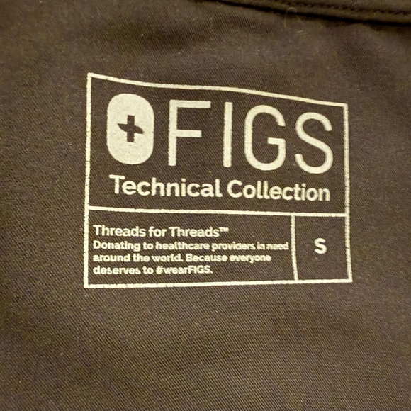 FIGS Bellery Black Scrub Jacket Full Zip Technical Collection (S) W18SW1007 - Picture 2 of 10